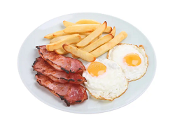 2x Bacon, 2x Eggs & Chips 