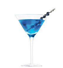 Blue Raspberry Martini Cocktail 